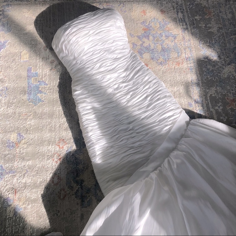 Ruched Taffeta Mermaid Wedding Gown